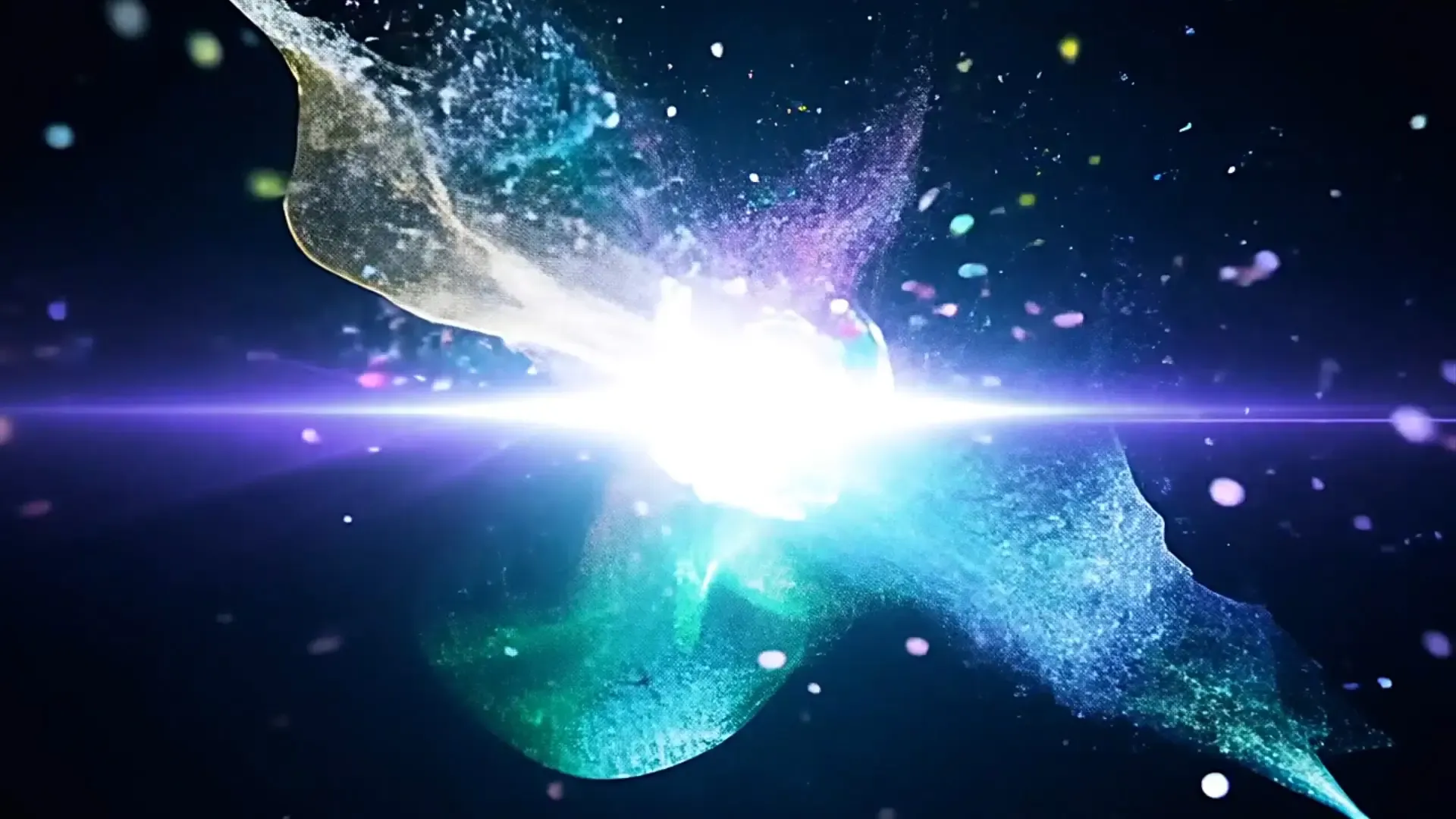 Galactic Light Burst Overlays for Space Logo Animation